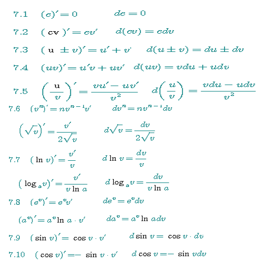 高起点数学公式